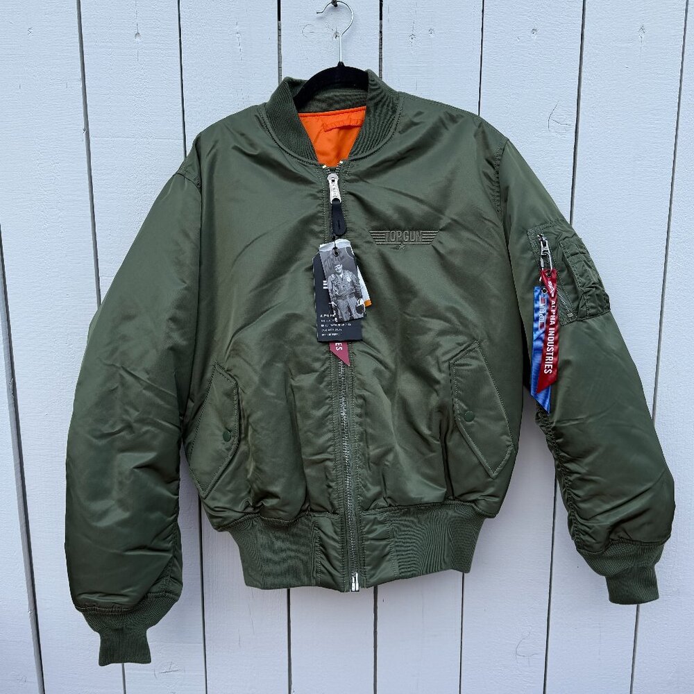Limited Edition Alpha Industries X Top Gun MA-1 Bomber Jacket Slim Fit